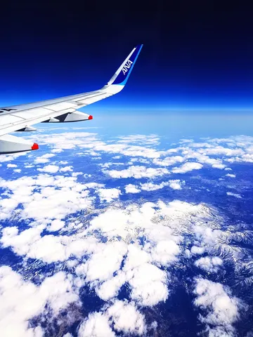 空と雲の絨毯、雪化粧の山々