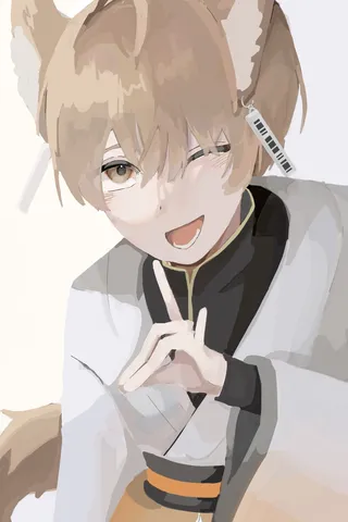 キュンとさせるダブルピース！