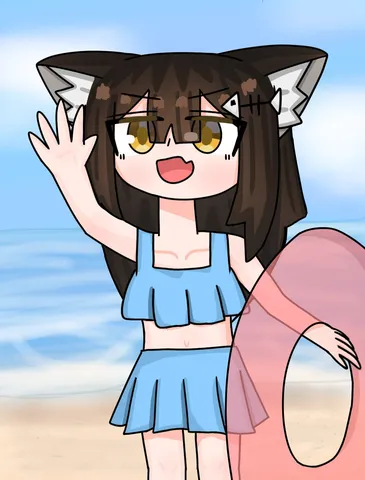 夏色の猫耳少女