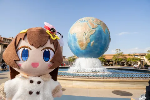 旅するドールと世界の地球儀