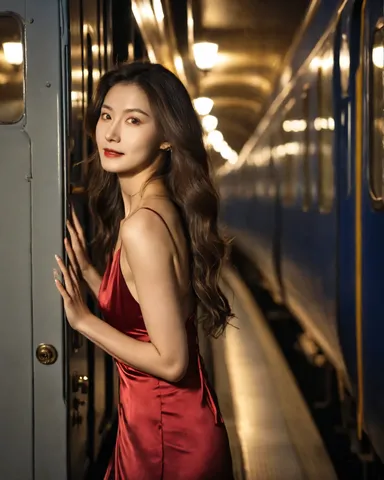 夜行列車の美女