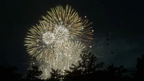 夜空に花が咲く瞬間