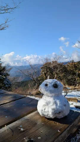 冬空に佇む小さな旅人