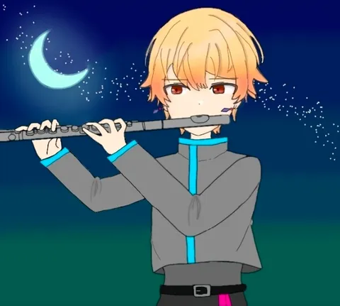 月夜に奏でるフルートの音色