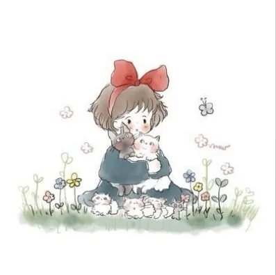 猫と少女の優しい時間