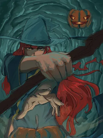 深海色の魔法画