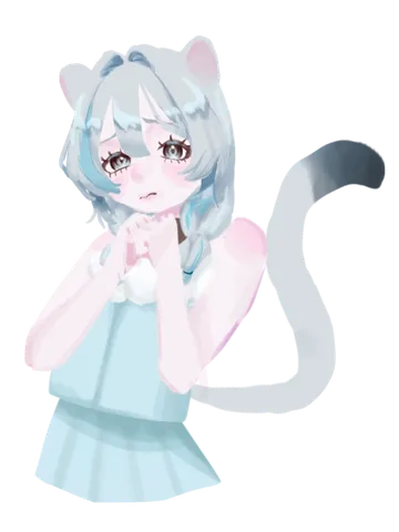 猫耳少女の儚げな表情