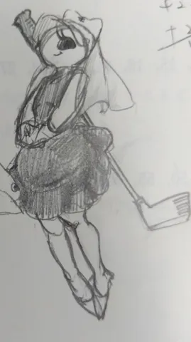 ゴルフ女子の軽快なスイング