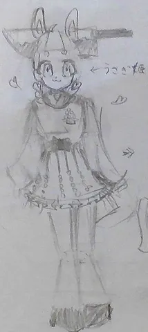 うさぎ耳の少女、幻想的な装い