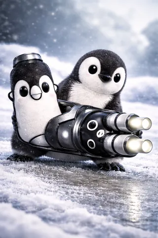 まさかの武装ペンギン