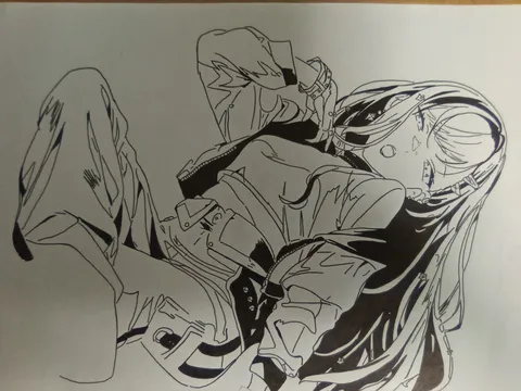 モノトーンで描く、クールな横顔