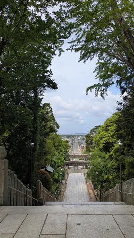 緑のトンネルを抜けた先の街並み