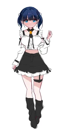ベル付きメイド風コーデ