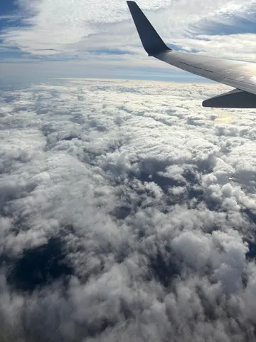 雲海を駆ける飛行機