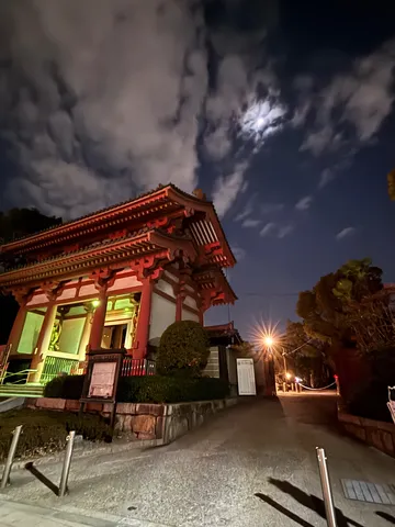 月明かりに照らされる古都の門