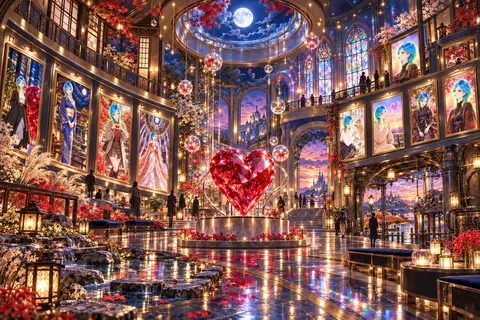 月夜にきらめく幻想回廊