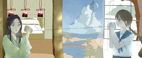 風鈴の音、夏の日の絵