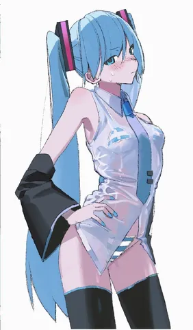 透け感衣装のミクさん