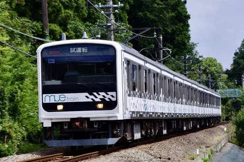 緑の中を駆け抜けるMUE-Train