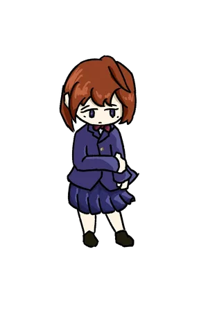ふてくされ気味？気鋭の女子高生