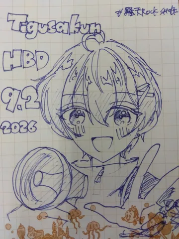 笑顔と線画の温かな瞬間