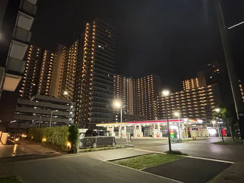 夜景に輝く都会の灯り