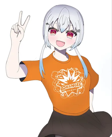 ピースサインと弾ける笑顔