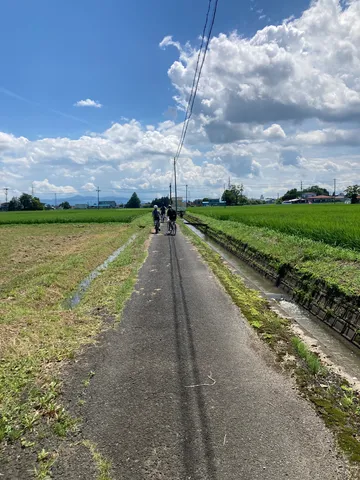 田園風景とサイクリング