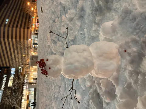 都会の片隅で佇むベリー雪だるま