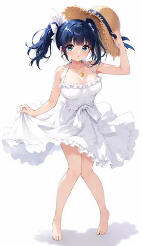 夏を感じる軽やかな装い