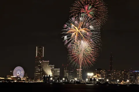 夜空に咲く光の競演