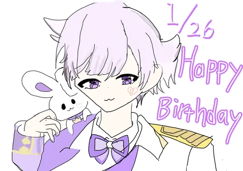 うさぎと一緒にお祝い