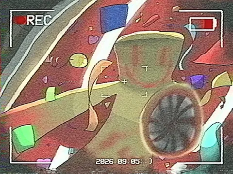 レトロビデオ風？異世界からのメッセージ