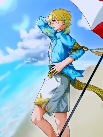 青空を渡るパラソル