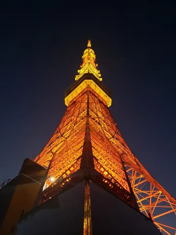 夜空を彩る光の塔