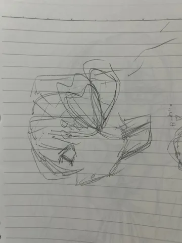 線画で描かれた躍動感あるスケッチ