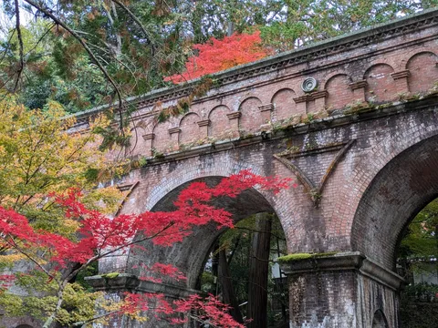 秋色に染まる水路橋