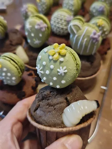 緑のサボテンが咲くお菓子