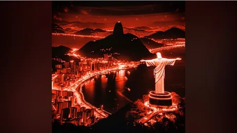 真っ赤な情熱、リオの夜景