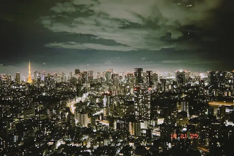 東京の灯りが瞬く夜景