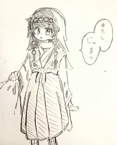 不思議な表情の幼い旅人