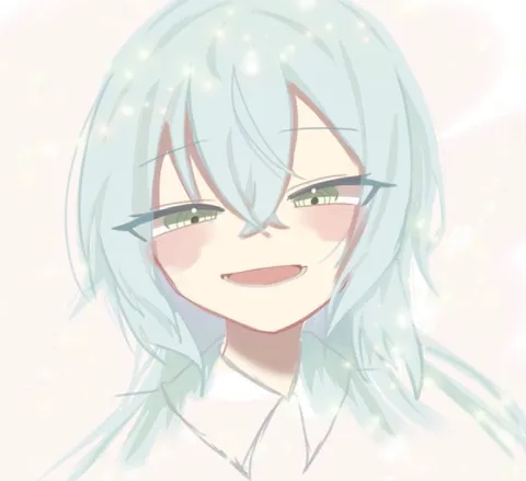 幻想的な微笑み