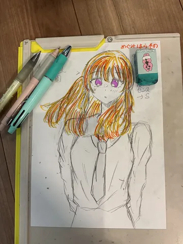 制作途中のかわいいイラスト
