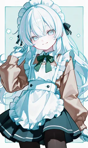 蒼いメイドさんの甘い微笑み