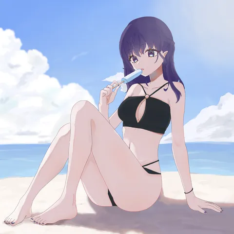 夏空と冷たいご褒美