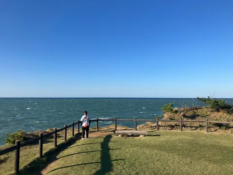 海辺の風と木柵の影