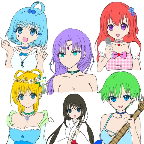 個性豊かな6人のアイドル