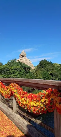 青空と石塔の花道