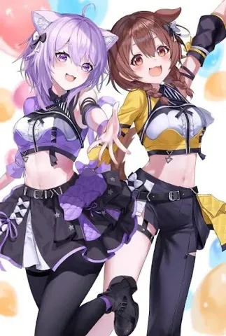 笑顔弾ける仲良しコンビ