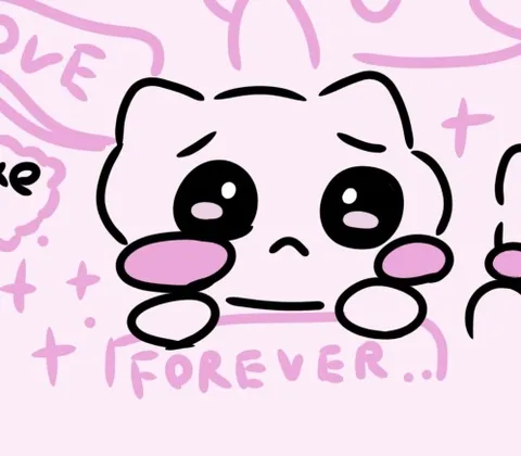 ピンクのやさしい瞬き